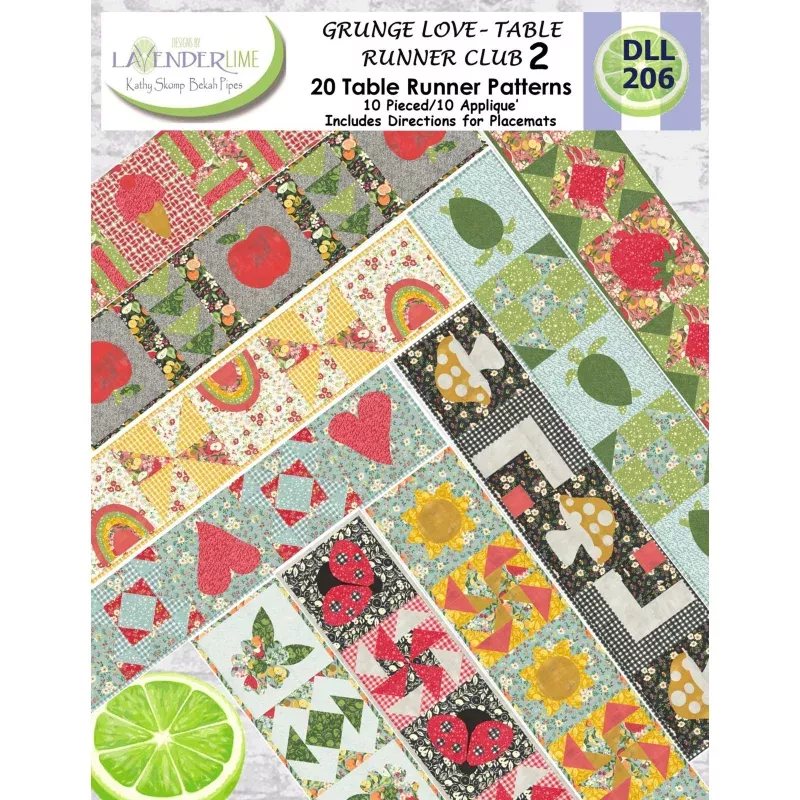Grunge Love Table Runner Downloadable Pattern
