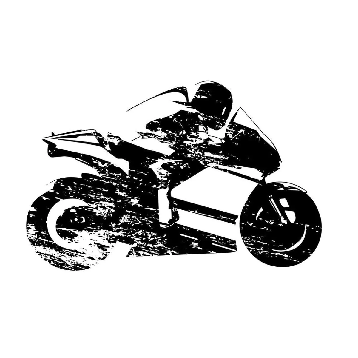 Grunge Motorcycle Fabric Panel – Black