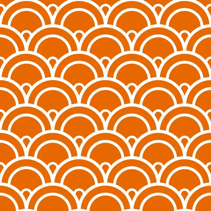 Halloween Scallop Fabric – Orange