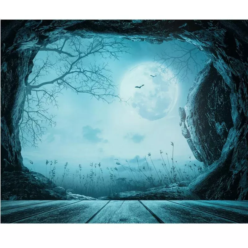 Halloween Spooky Tomb Fabric Panel