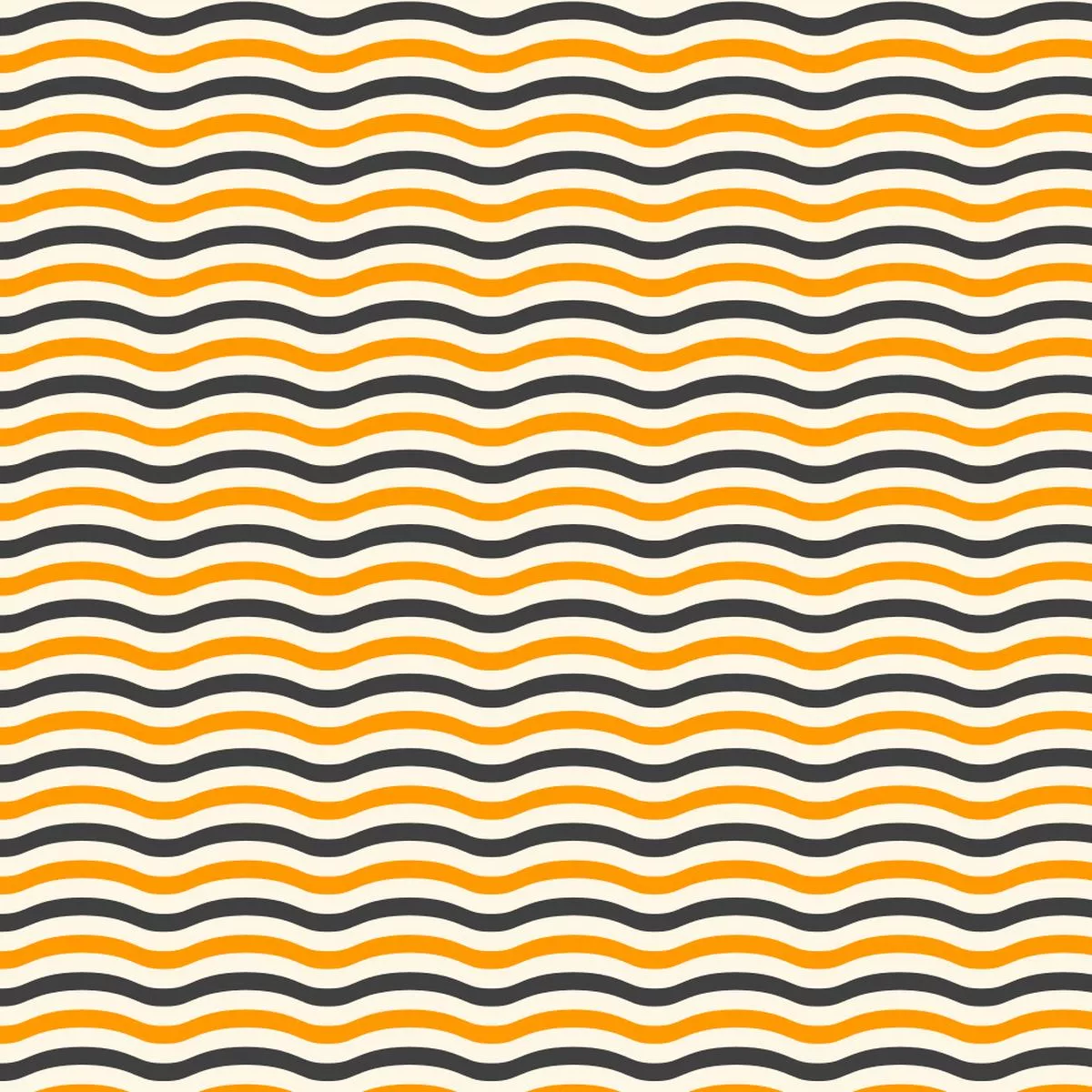 Halloween Vertical Waves Fabric – Black/Orange