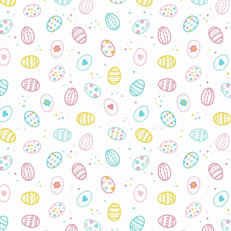 Hand Drawn Easter Egg Fabric