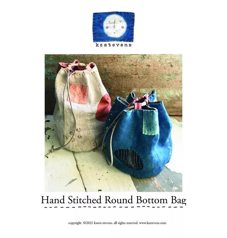 Hand Stitched Round Bottom Bag Pattern