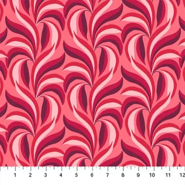 Happiness Peace Leaves Red Multi