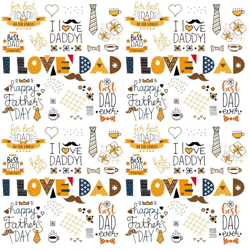 Happy Father’s Day Font Fabric – Multi