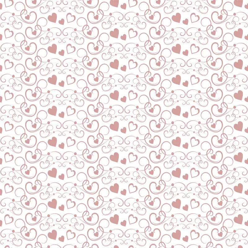 Hearts Fabric – Rose Gold