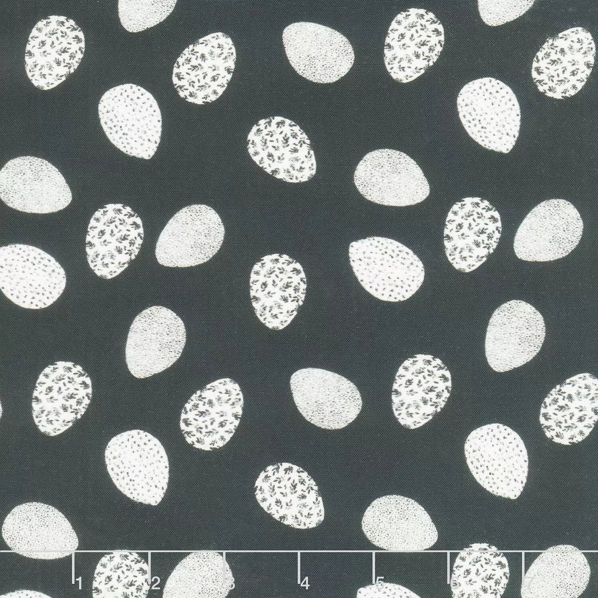 Hen House – Pretty Eggs Black Yardage