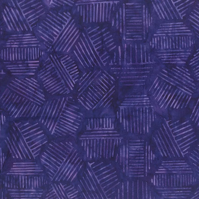 Hexies Batik 81700-86 Eggplant