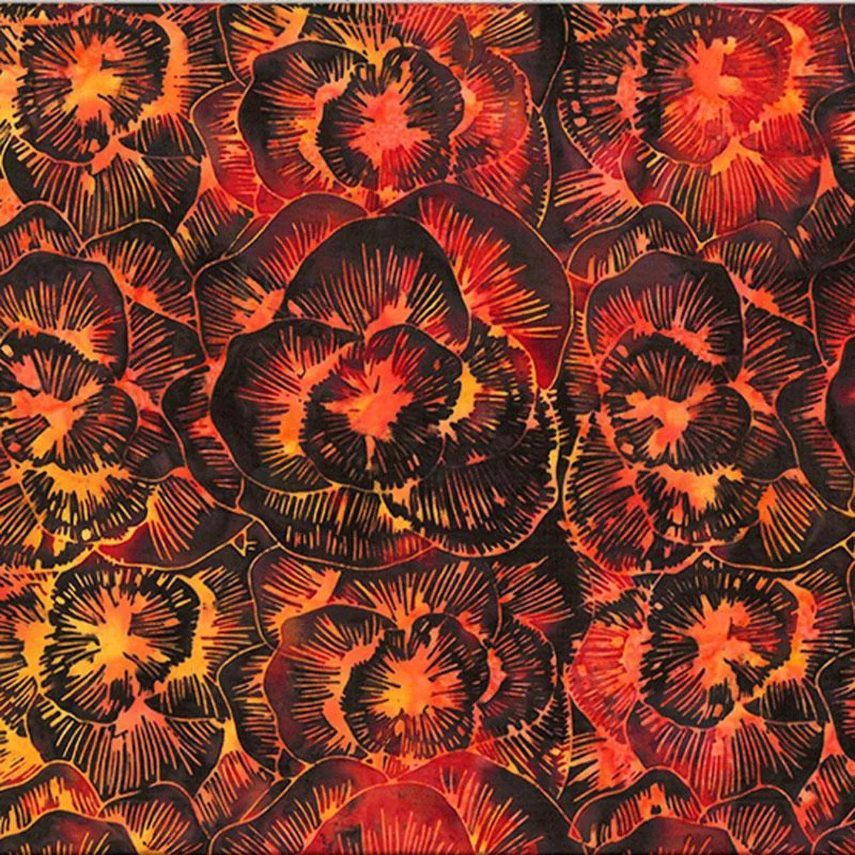 Hoffman Linear Peony X2633 389 Paprika