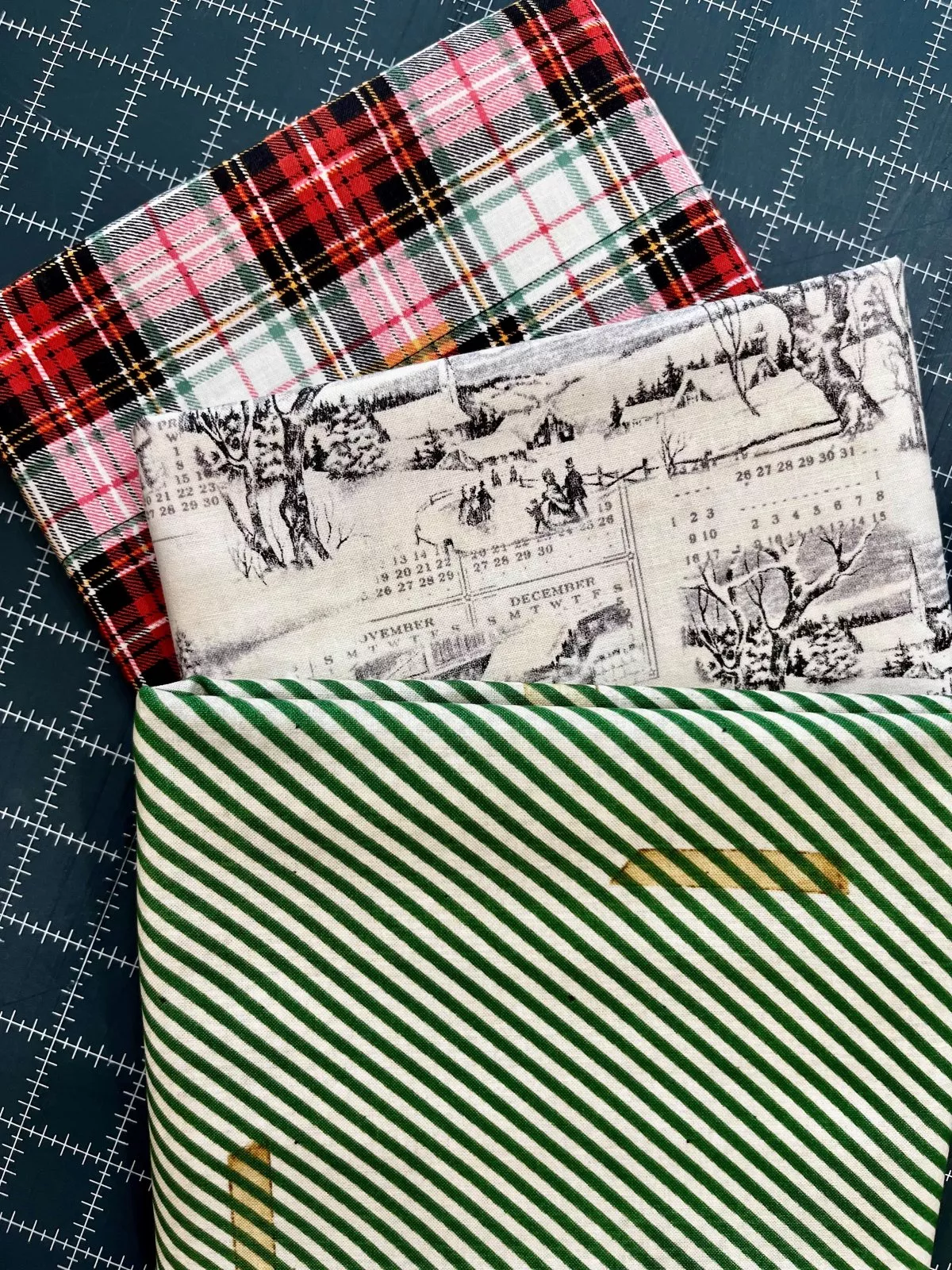 Holidays Past Three 1 yard cuts