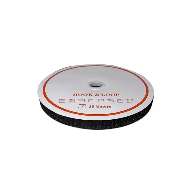 Hook and Loop Velcro Tape – Roll 25 m – Black
