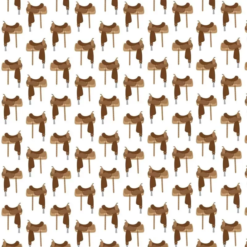 Horse Saddle Allover Fabric