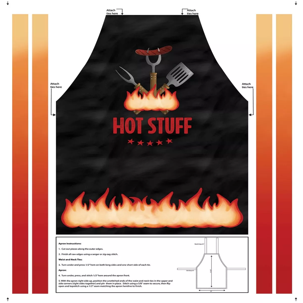Hot Stuff – Cotton Duck Apron Panel