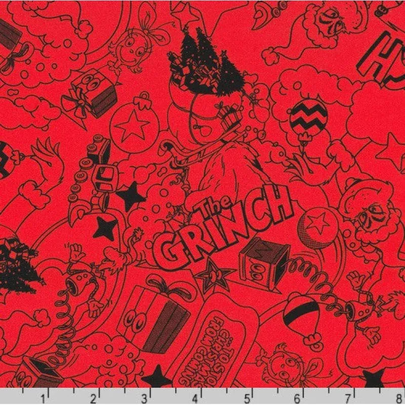How the Grinch Stole Christmas – Outlines Red