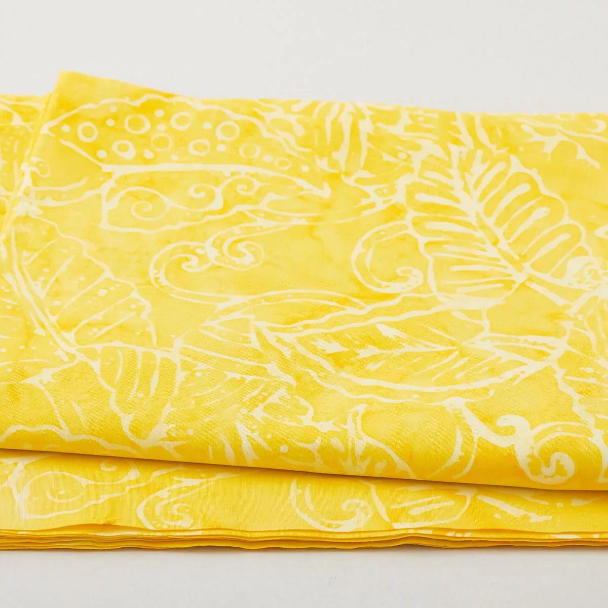 Java Batiks – Sunny Tendrils Yellow 2 Yard Cut