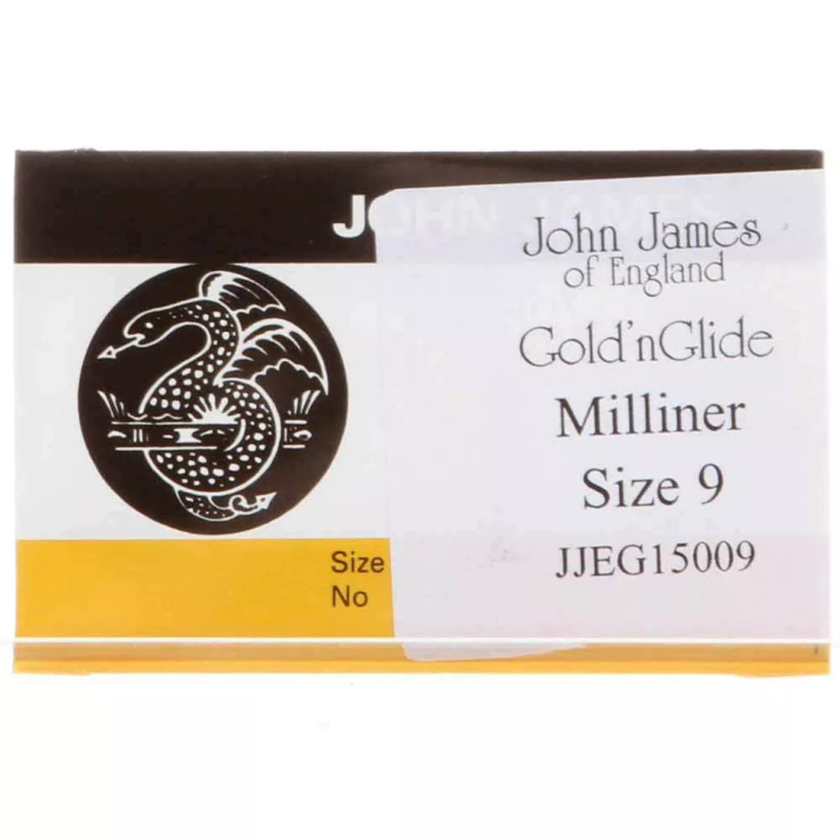 John James Gold’N Glide Milliners / Straw Needles Size 9 10ct