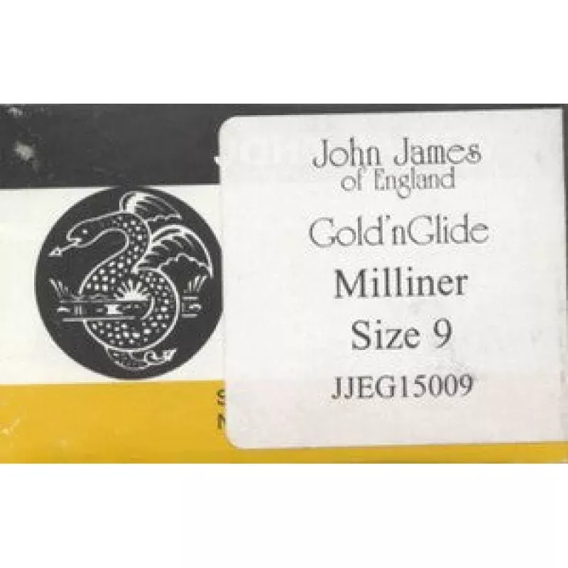 John James GoldN Glide Milliners / Straw Needles Size 9