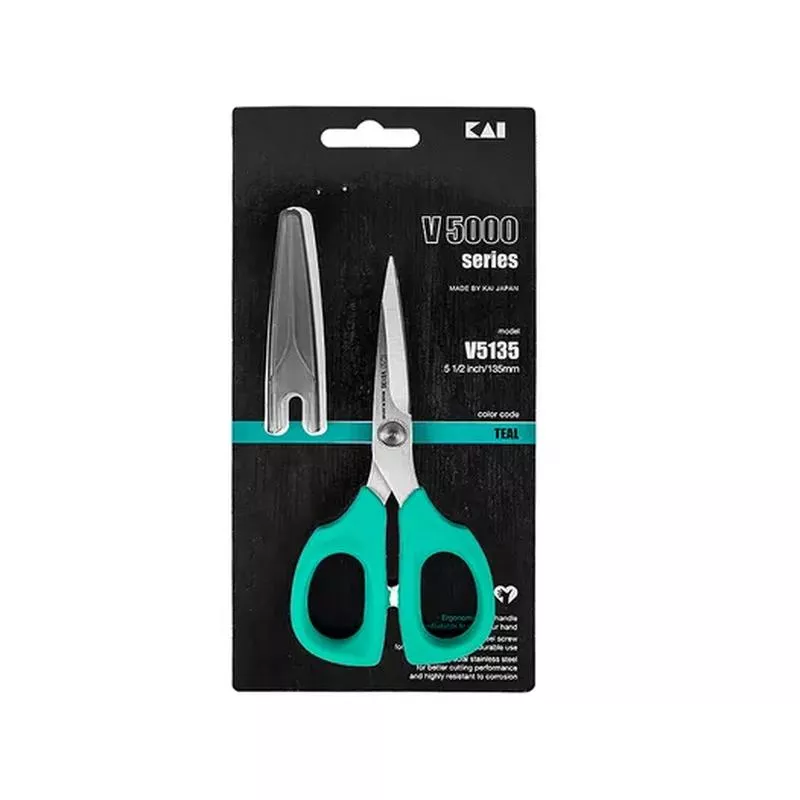 Kai 5.5″ Teal Embroidery Scissors V5135T