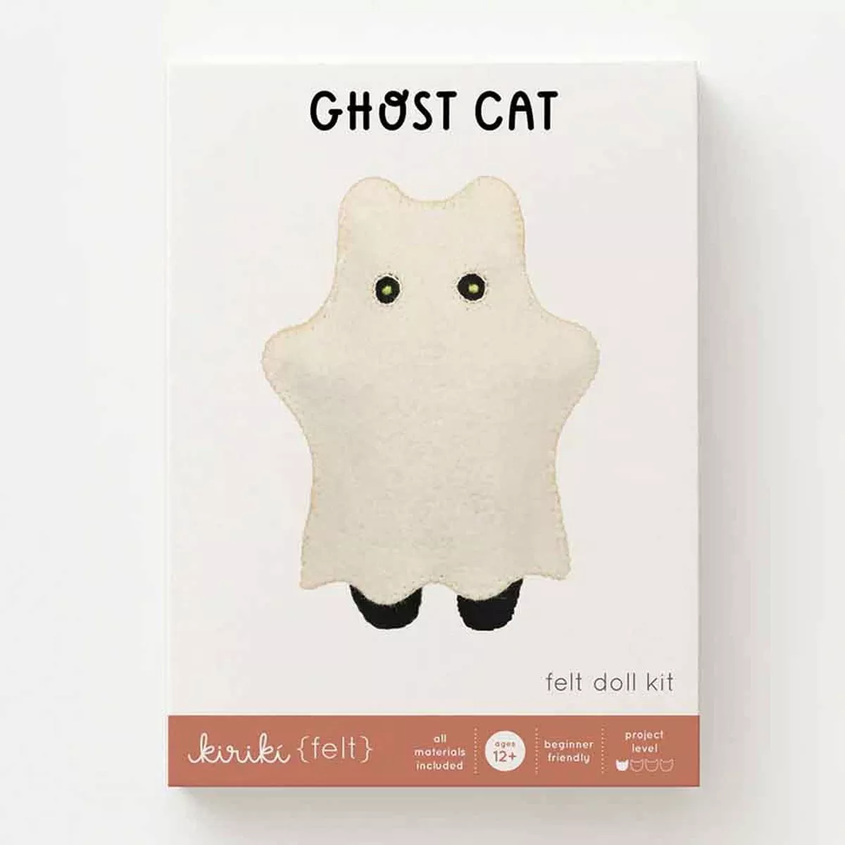 Kiriki Press – Ghost Cat Felt Doll Kit