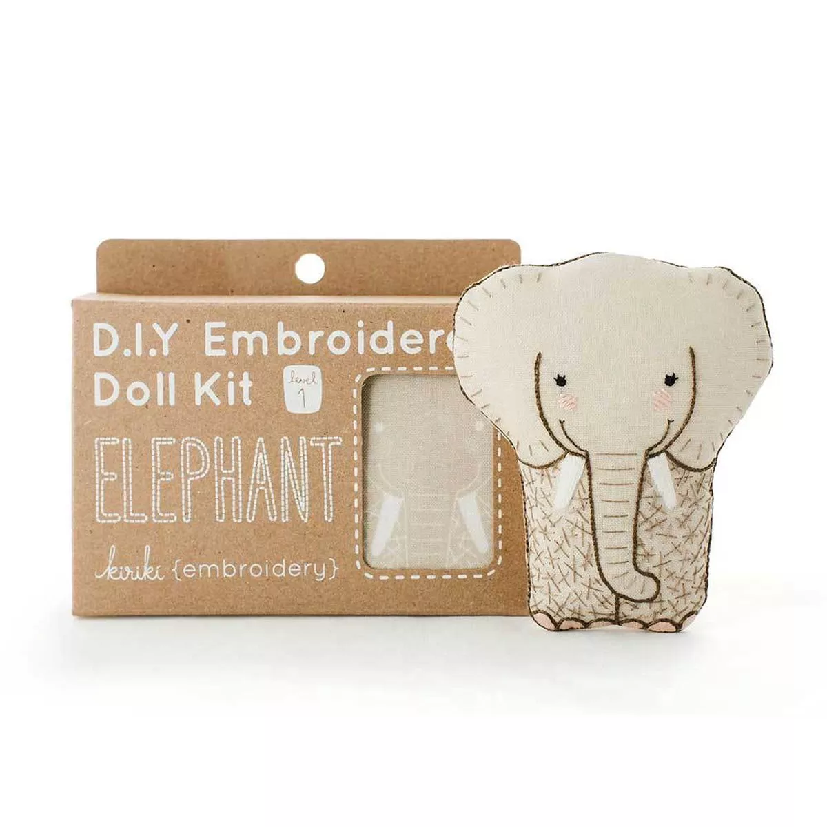 Kiriki Press – Hand Embroidery – Elephant – Kit