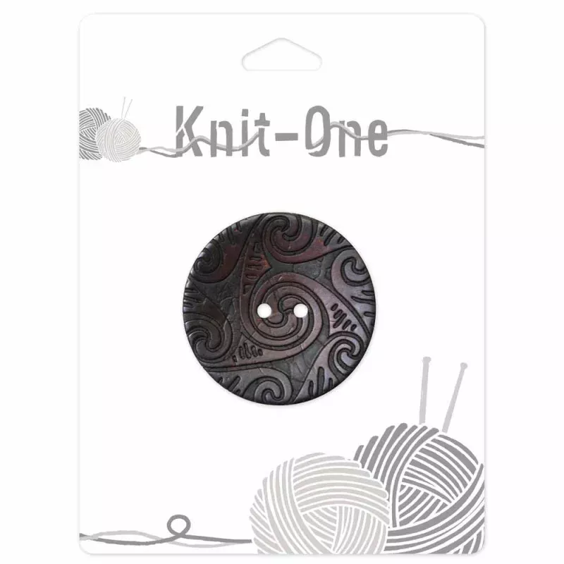 KNIT ONE 2-Hole Coconut Button41 mm (1 5/8)Brown