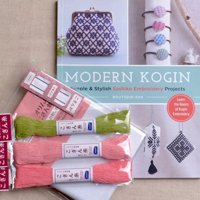 Kogin Sashiko Starter Kit blues/green
