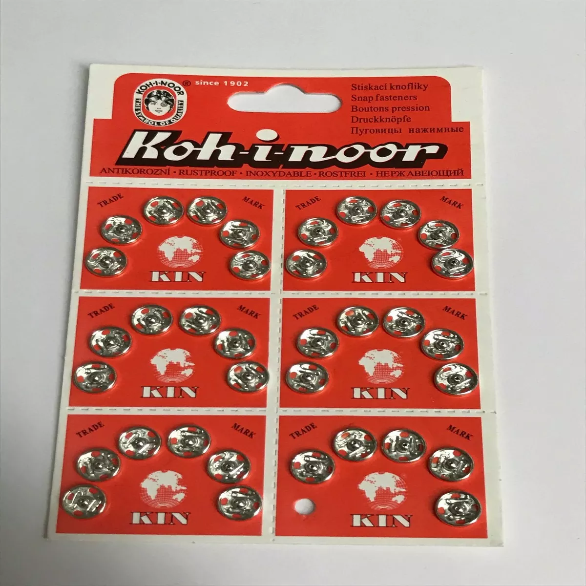 Koh-i-noor Snap Fasteners – Silver