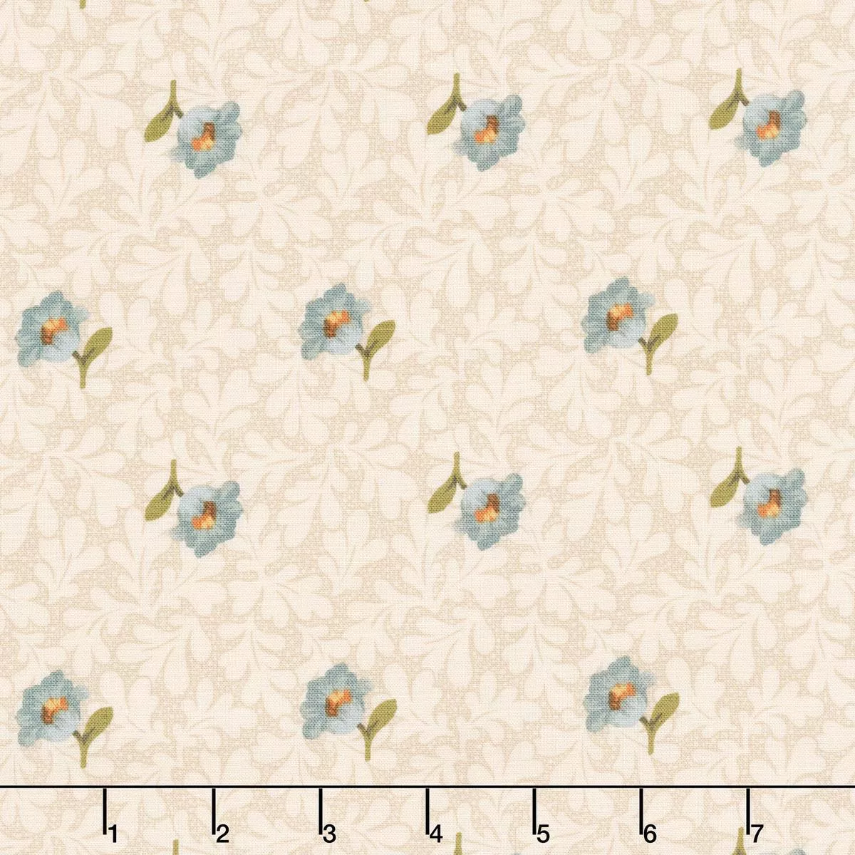 Laundry Line – Buttercup Cream Blue Yardage