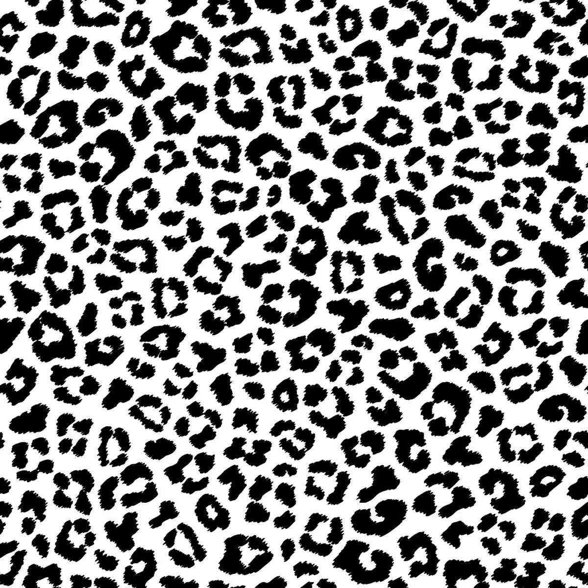 Leopard Skin Fabric – Black/White