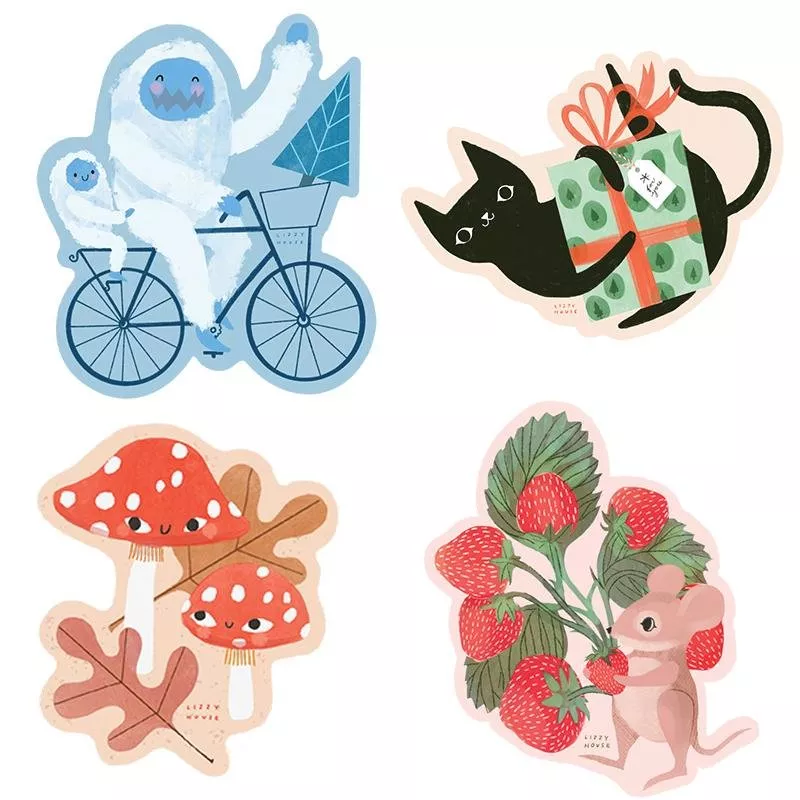 Lizzy House 4 pack Stickers