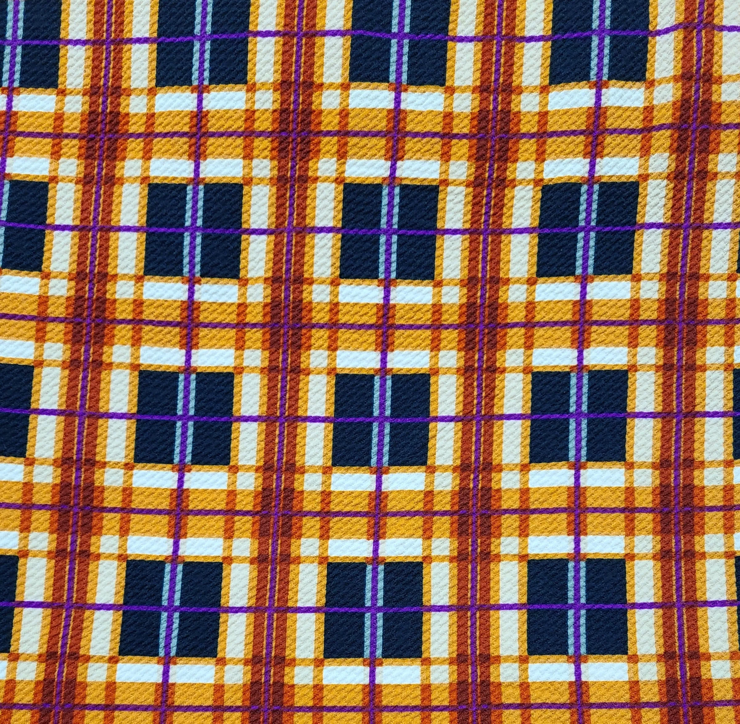 LL28 Plaid - Bullet Knit - Navy & Rust