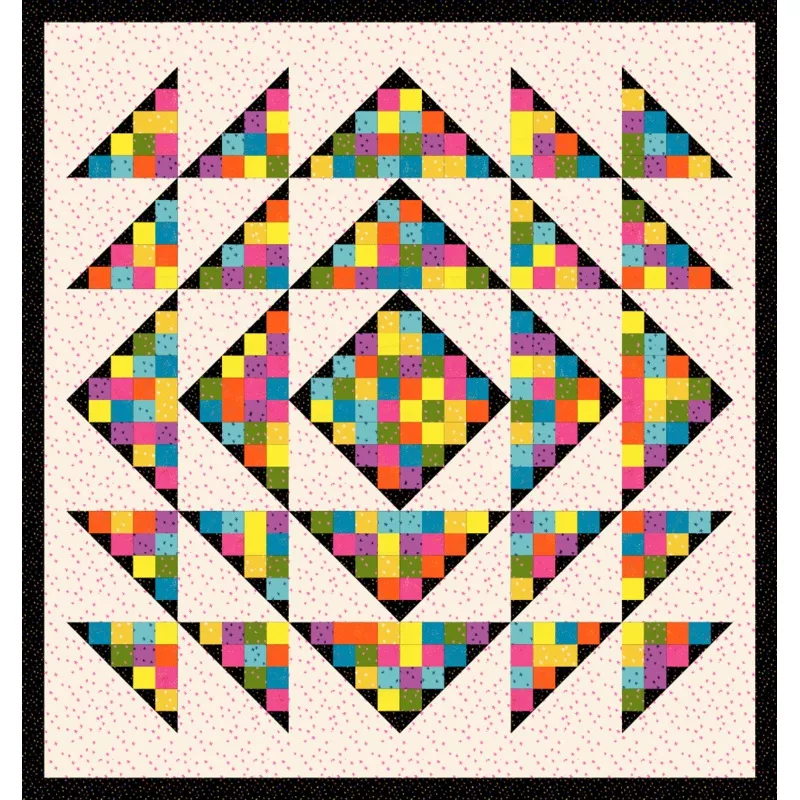LoriAnn Quilt Kit – Roller Rink Rainbow