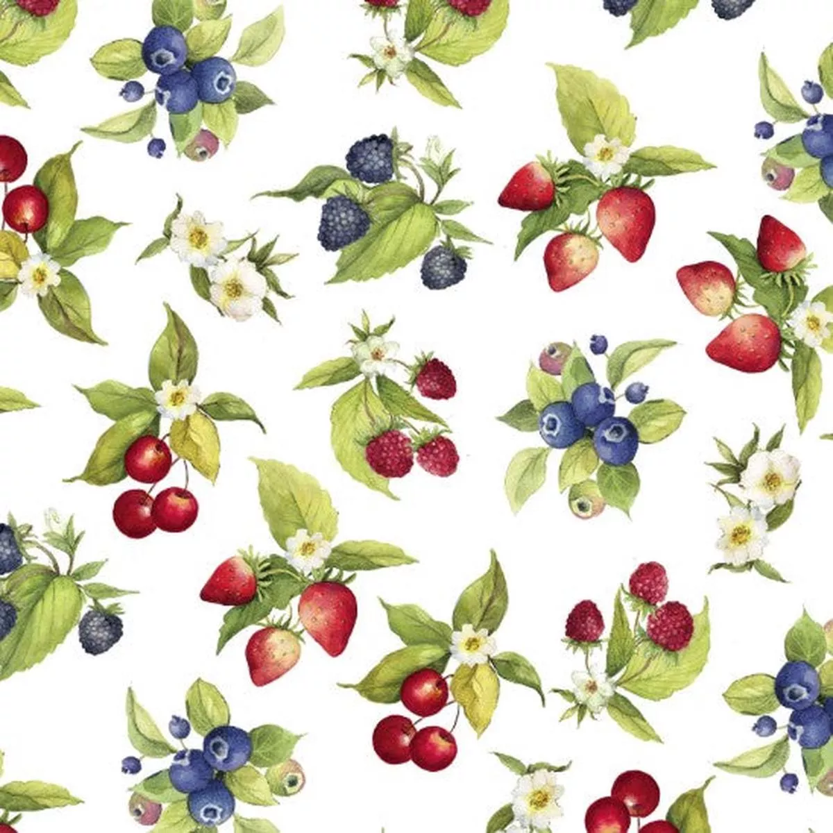Lumin Fabrics – Patchwork Picnic W105-012-003 White – Fruit Toss