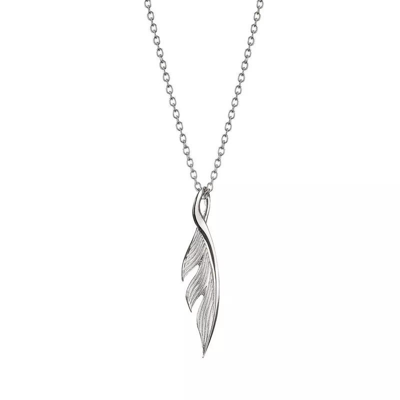 Lumoava Small Feather Pendant Necklace