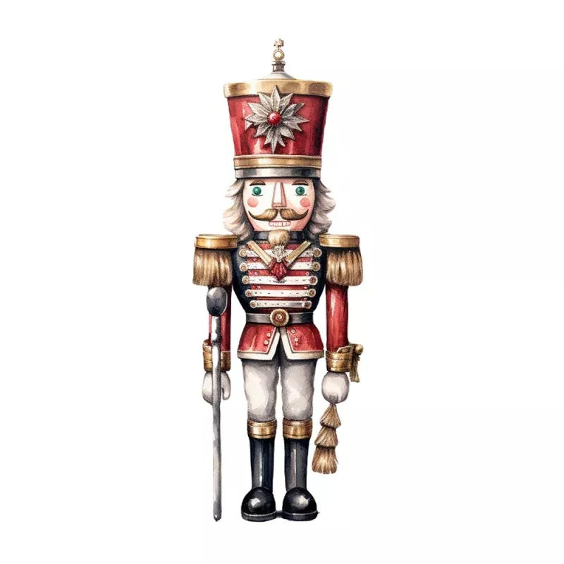 Magnificent Christmas Nutcracker #4 Fabric Panel