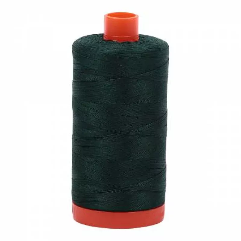 Mako Cotton Thread Solid 50wt 1422yds Forest Green MK50-4026