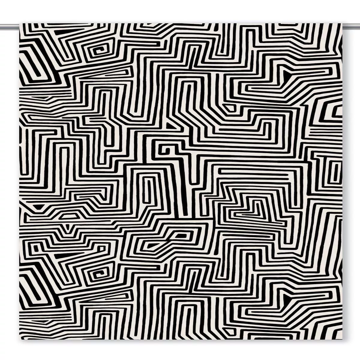 ‘Mathilde’ Fabric by the Yard (Warm White/ Black)