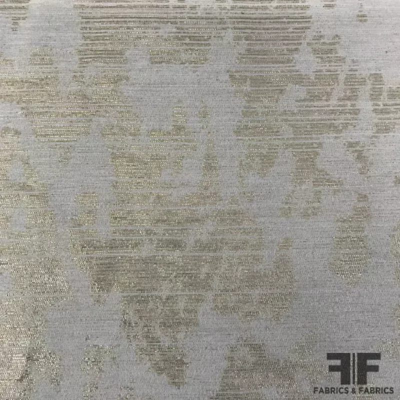 Metallic Abstract Jacquard – Ivory/Gold