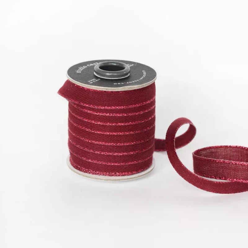 Metallic Drittofilo Ribbon / Wine + Berry