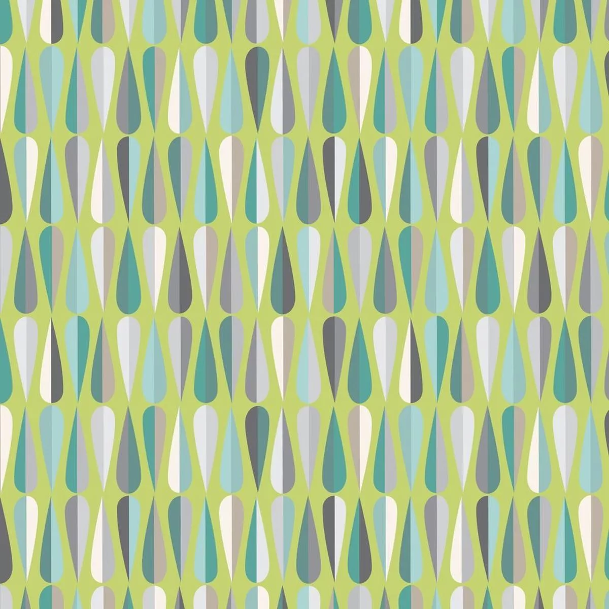 Mid-Century Vertical Drops Fabric – Green