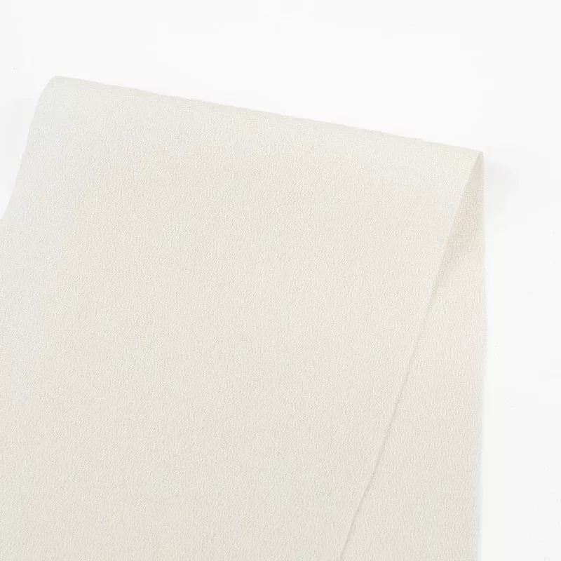 Midweight Recycled Poly Crepe – Ivory