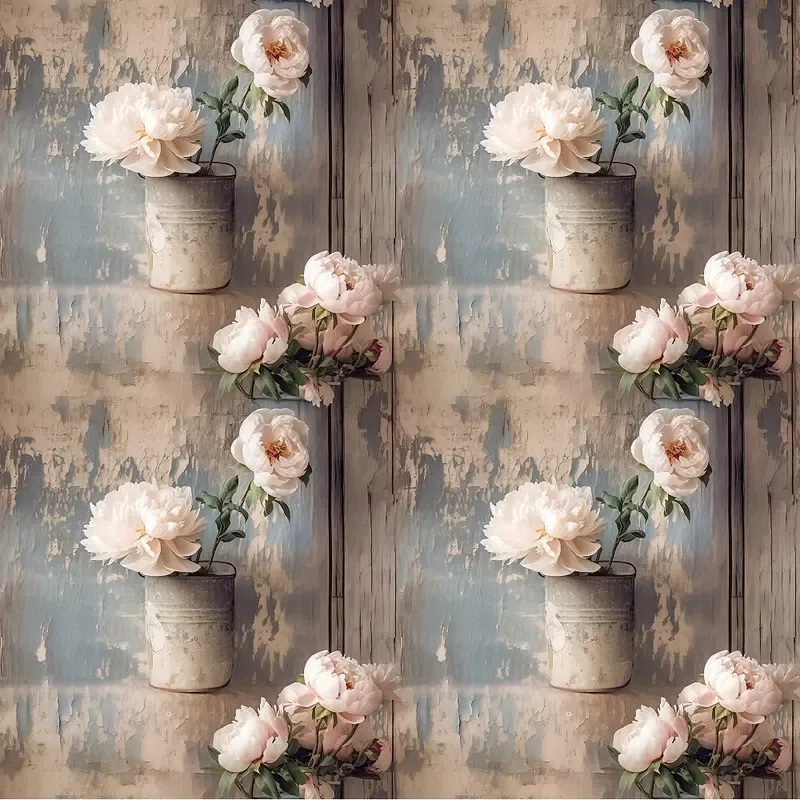 Milk Can Flowers Pattern #10 Fabric