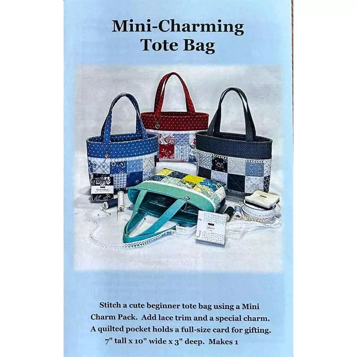 Mini- Charming Tote Bag Pattern – J. Minnis Designs