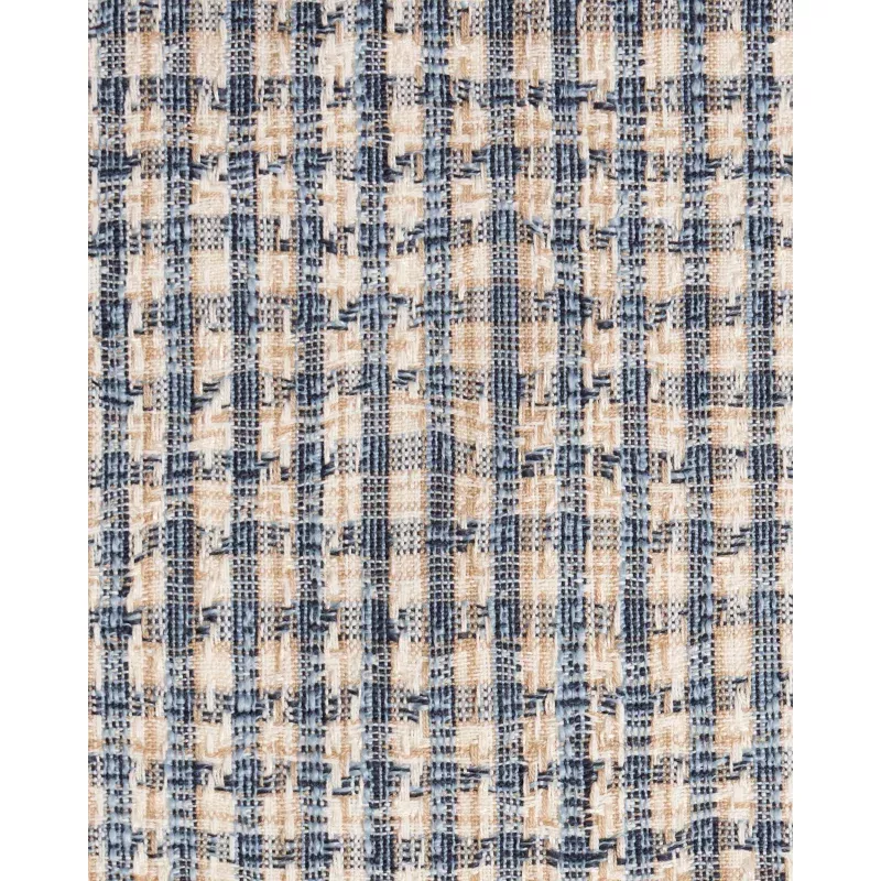 Mini Check Fabric in Blue
