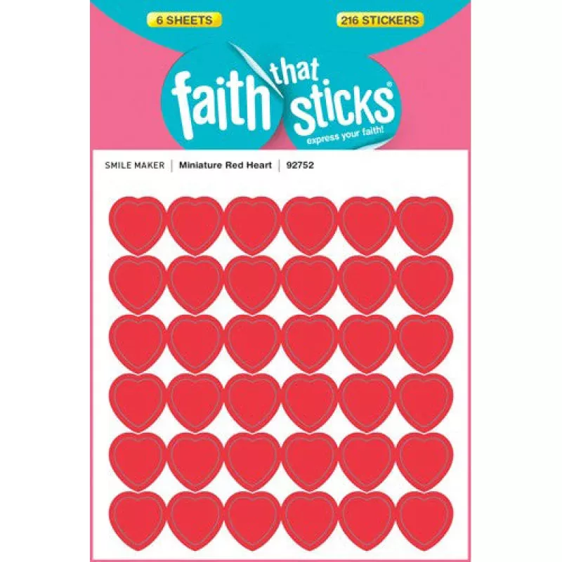 Mini Red Heart Stickers 92752