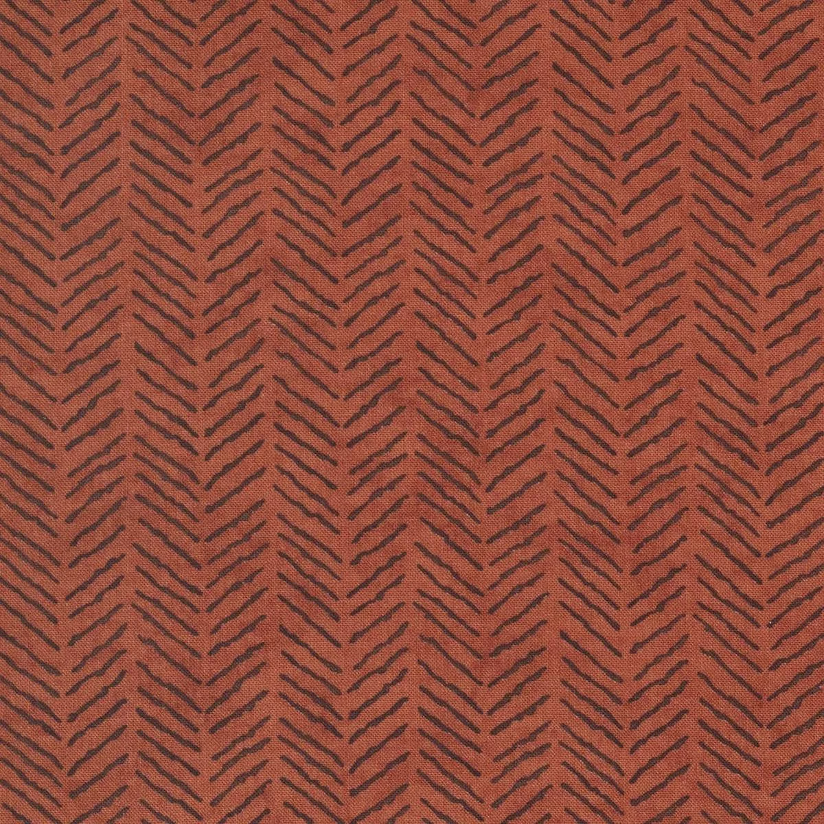 Moda Sunflower Garden Fabric – Chevrons Rust 6896 13