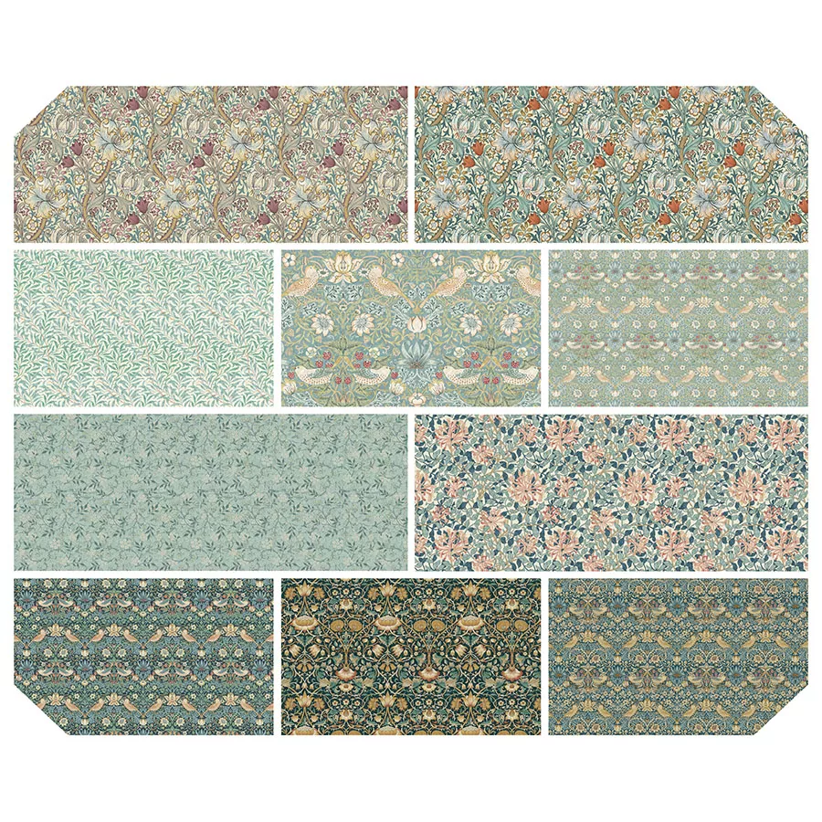 Morris & Co Leafy Boughs FQ Bundle