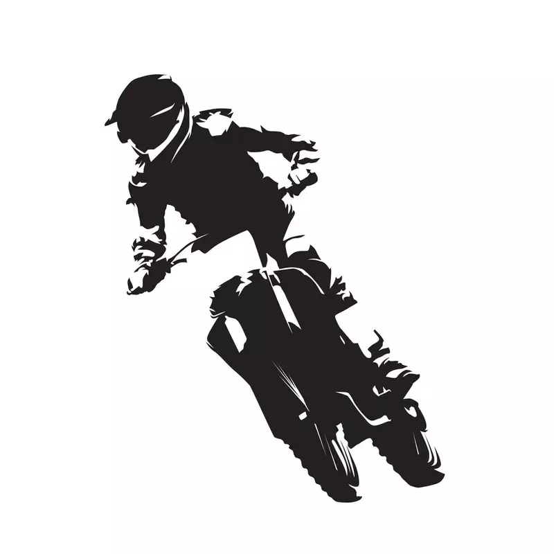 Motocross Silhouette Fabric Panel