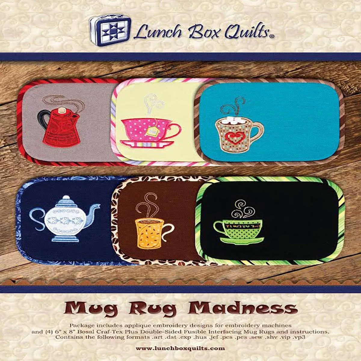 Mug Rug Madness Pattern by Lunch Box Quilts