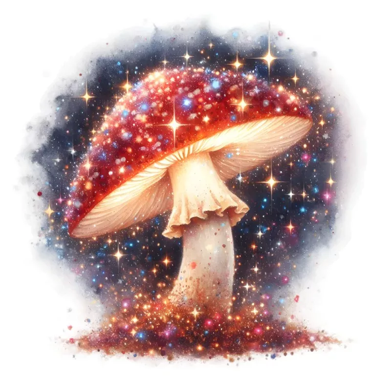 Mushroom Garden #10 Fabric Panel